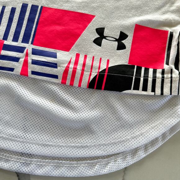 Under Armour White Sleeveless Tank Top - Girls Medium - Picture 2 of 7